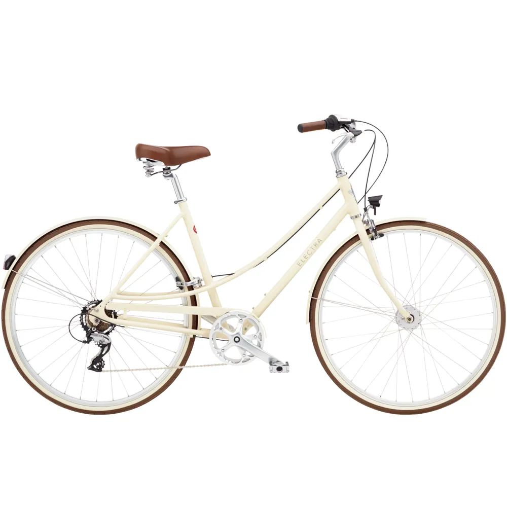 uPRISE Bikes Electra Loft 7D EQ Step-Thru 2025 Hybrid Bike - Cream | Price match, 365 day return s, 18-Month Warranty, Finance Available & Free UK Delivery