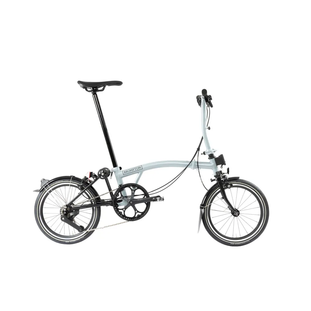 uPRISE Bikes Brompton P Line Explore 2024 Low 12-Speed Folding Bike - Lunar Ice | Price match, 365 day return s, 18-Month Warranty, Finance Available & Free UK Delivery