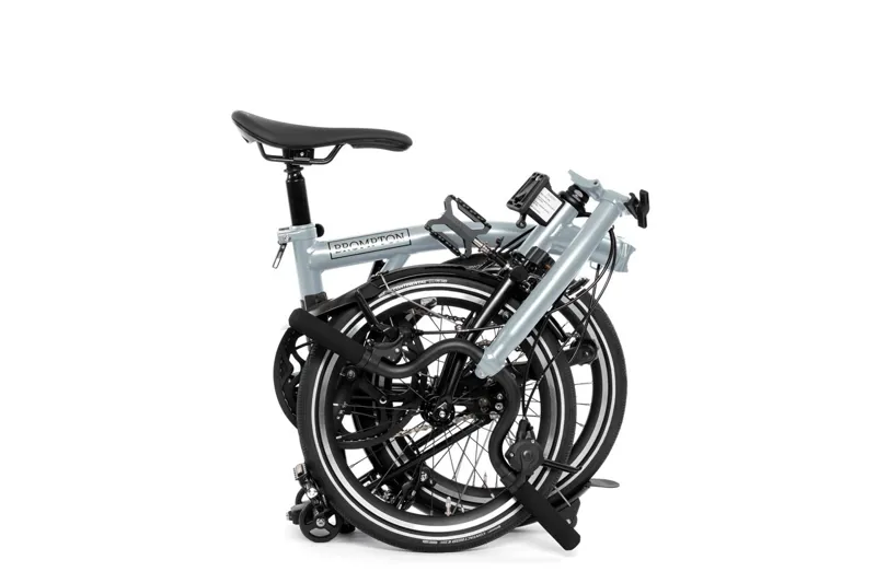 Brompton P Line Explore 2024 Mid 12-Speed Folding Bike - Lunar Ice-3