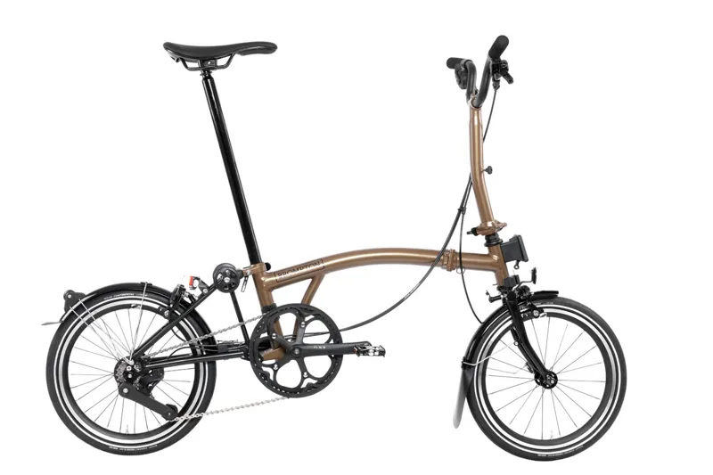 Brompton P Line Explore Mid 12-Speed Folding Bike - Bronze Sky