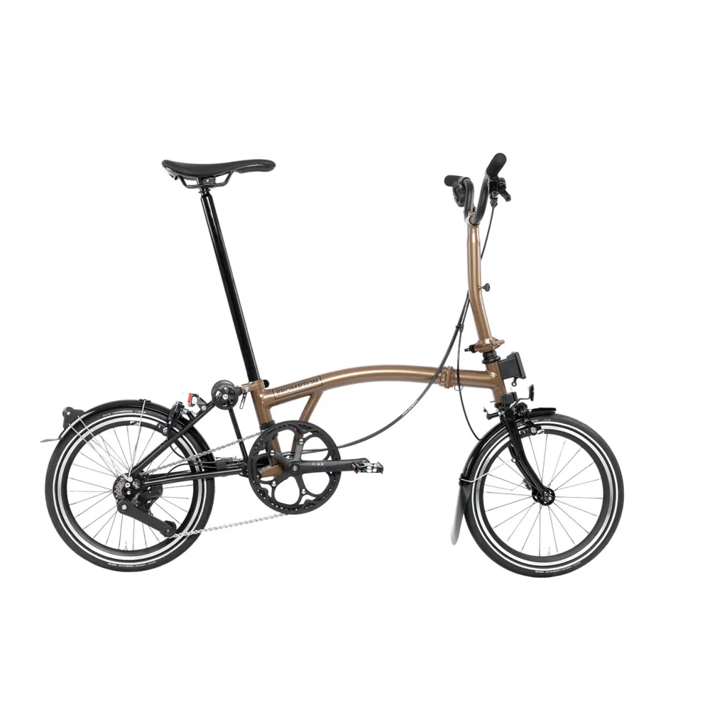 uPRISE Bikes Brompton P Line Explore 2024 Mid 12-Speed Folding Bike - Bronze Sky | Price match, 365 day return s, 18-Month Warranty, Finance Available & Free UK Delivery
