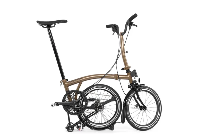 Brompton P Line Explore Mid 12-Speed Folding Bike - Bronze Sky-2