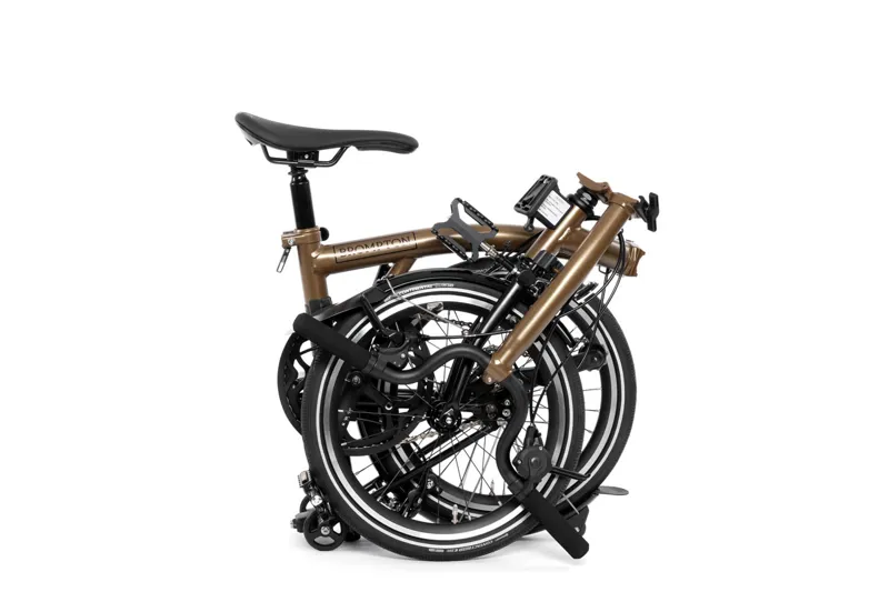 Brompton P Line Explore Mid 12-Speed Folding Bike - Bronze Sky-3