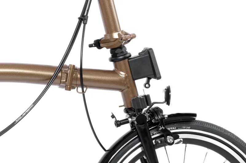 Brompton P Line Explore Mid 12-Speed Folding Bike - Bronze Sky-4