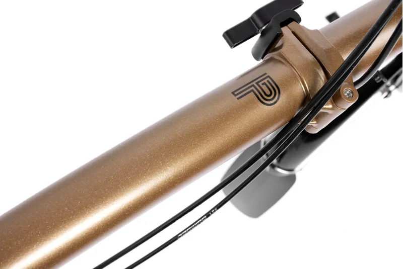 Brompton P Line Explore Mid 12-Speed Folding Bike - Bronze Sky-7