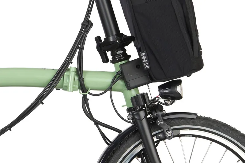 Brompton C Line Explore Mid 12-Speed Electric Folding Bike - Matcha Green-4