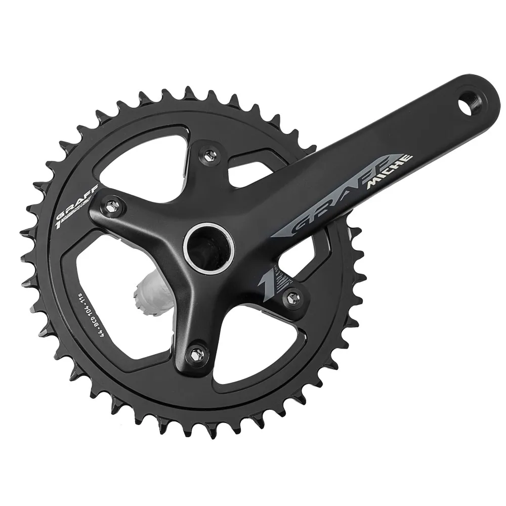 uPRISE Bikes Miche Graff One Gravel Chainset - Black | Price match, 365 day return s, 18-Month Warranty, Finance Available & Free UK Delivery