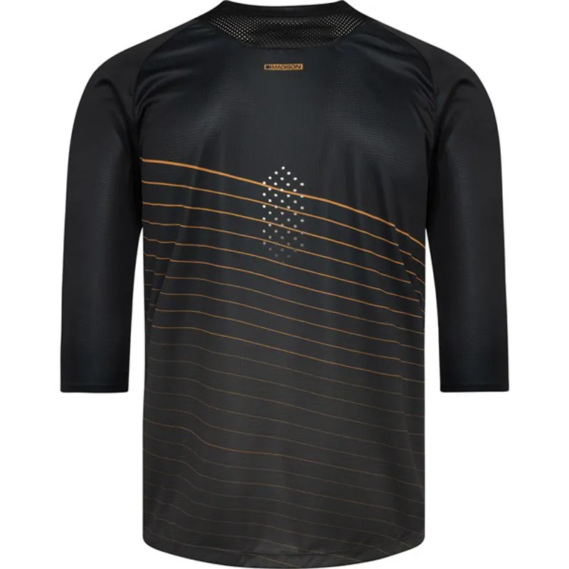 Madison Flux Enduro 3/4 Jersey - Black/Castle Grey/Golden Syrup-1
