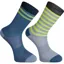 Madison Sportive Long Socks Twin Pack - Shale Blue/Lime Punch