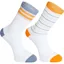 Madison Sportive Long Socks Twin Pack - White/White Stripe
