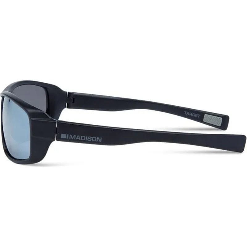 Madison Target Sunglasses - Matt Black - Silver Mirror Lens-1