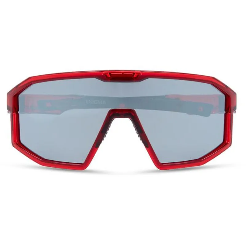 Madison Enigma Sunglasses Crystal Red - Black Mirror/Amber/Clear Lens Pack-4