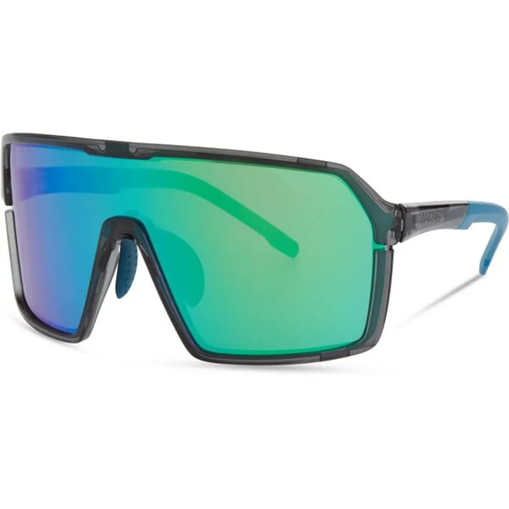 uPRISE Bikes Madison Crypto Sunglasses - Crystal Gloss Smoke - Green Mirror Lens | Price match, 365 day return s, 18-Month Warranty, Finance Available & Free UK Delivery