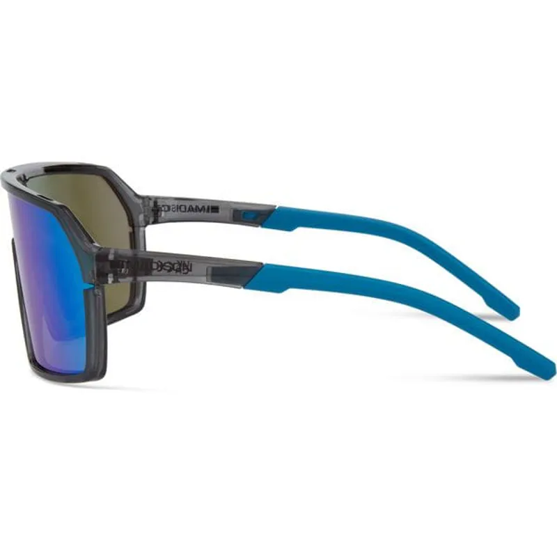 Madison Crypto Sunglasses - Crystal Gloss Smoke - Green Mirror Lens-1