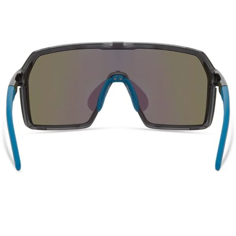 Madison Crypto Sunglasses - Crystal Gloss Smoke - Green Mirror Lens-2