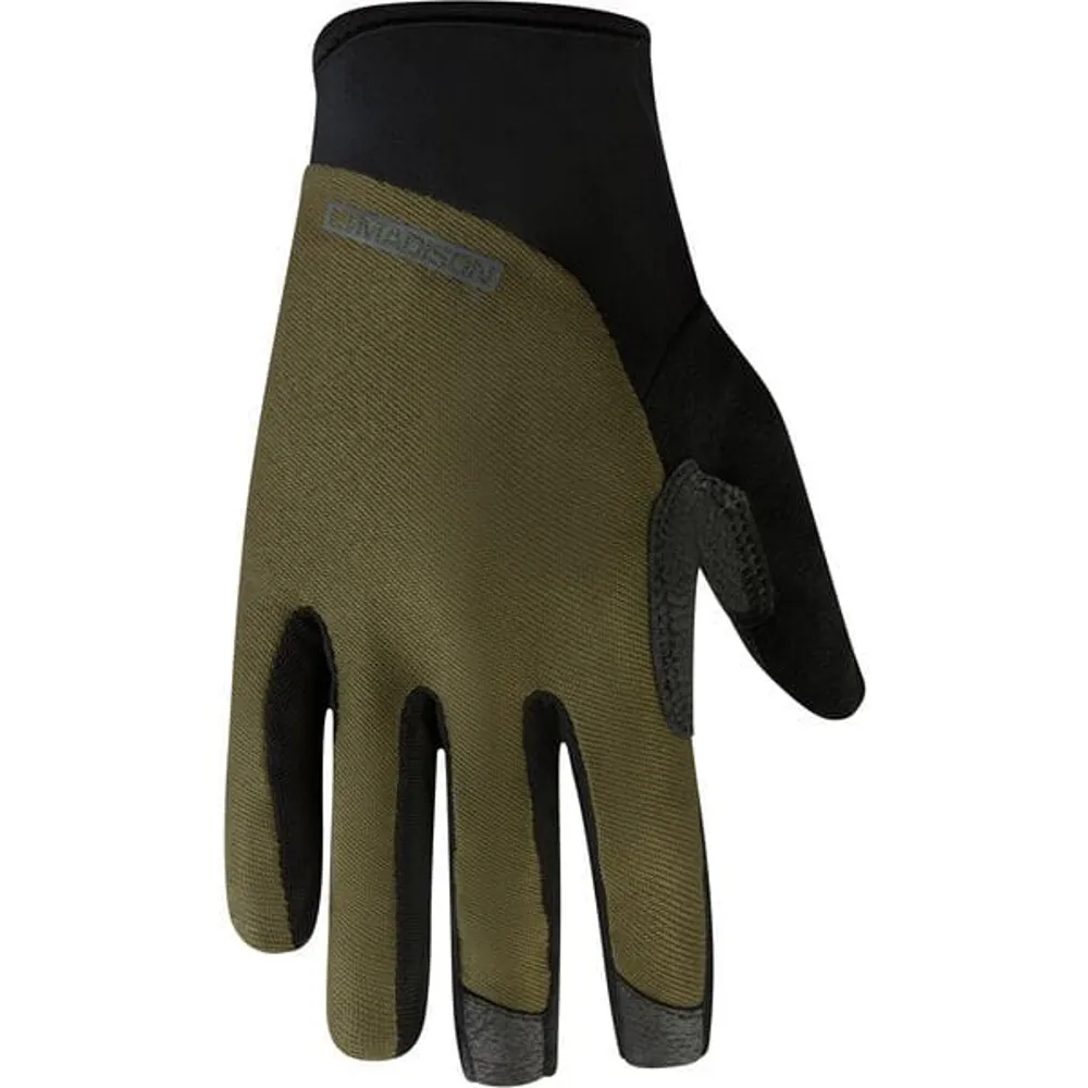 uPRISE Bikes Madison Roam Long Finger Gloves - Dark Olive | Price match, 365 day return s, 18-Month Warranty, Finance Available & Free UK Delivery