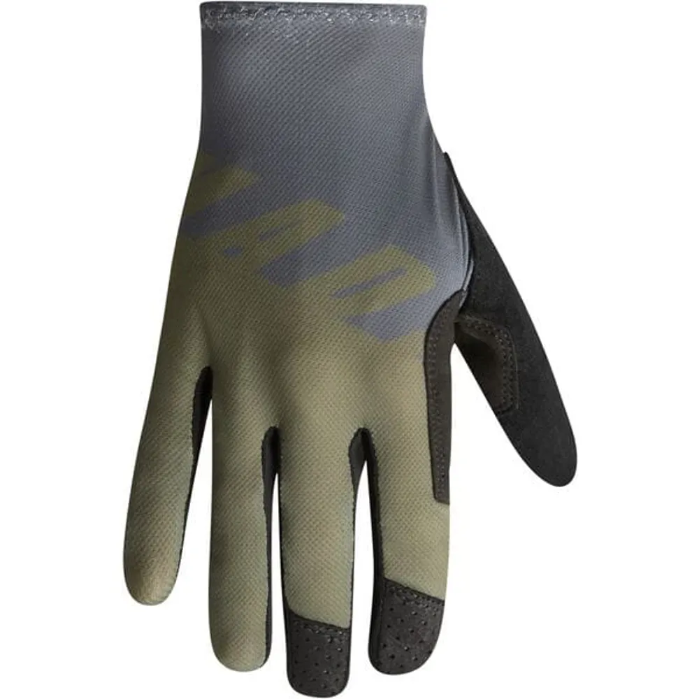 uPRISE Bikes Madison Flux Long Finger Gloves - Navy Haze/Dark Olive | Price match, 365 day return s, 18-Month Warranty, Finance Available & Free UK Delivery