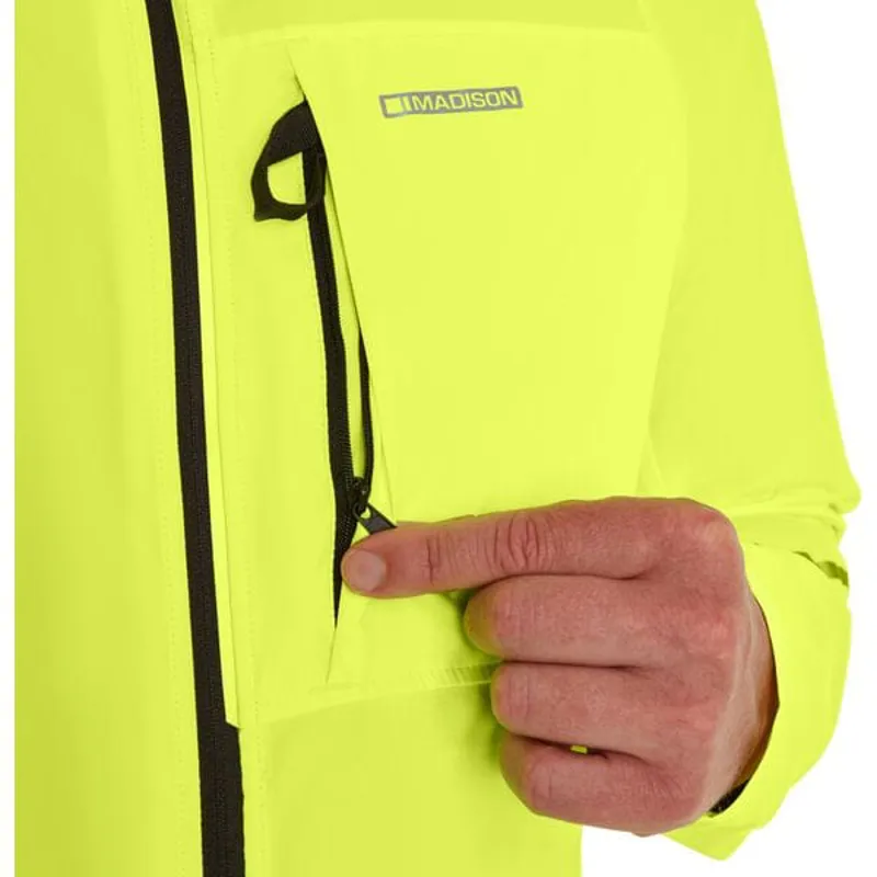 Madison Freewheel Packable Windproof Men's Jacket - Hi-Viz Yellow-7