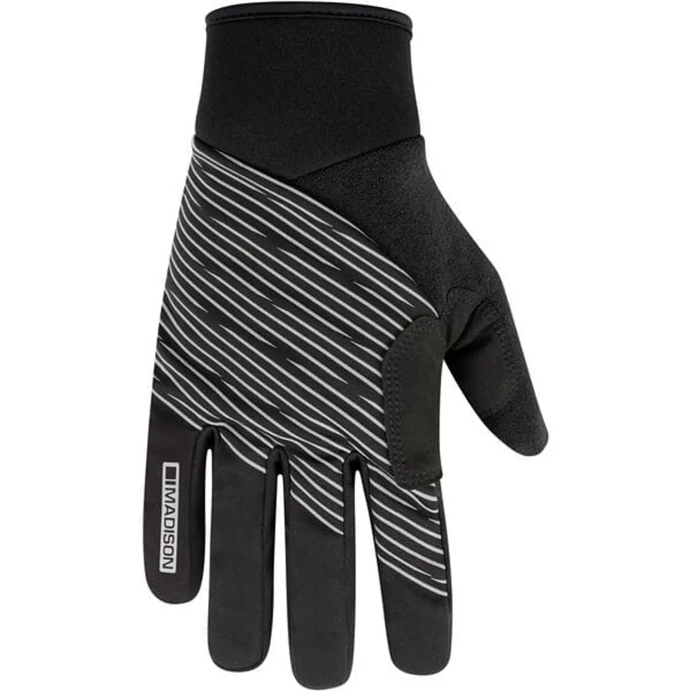 uPRISE Bikes Madison Stellar Reflect Windproof Long Finger Gloves - Black | Price match, 365 day return s, 18-Month Warranty, Finance Available & Free UK Delivery