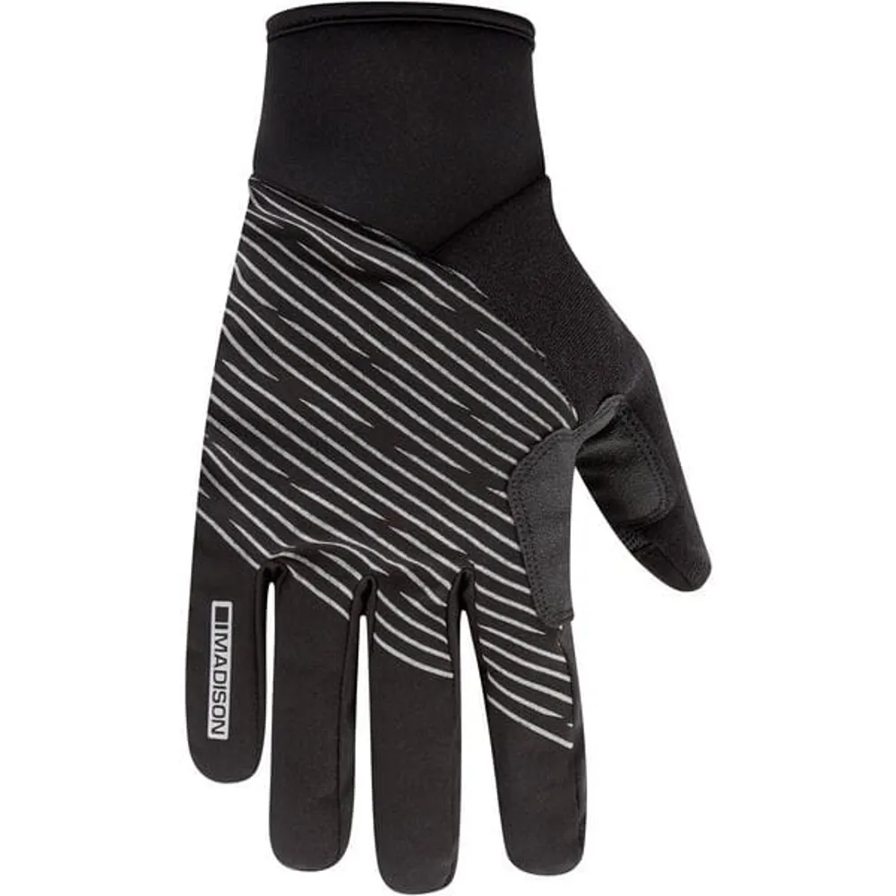 uPRISE Bikes Madison Stellar Reflect Waterproof Long Finger Gloves - Black | Price match, 365 day return s, 18-Month Warranty, Finance Available & Free UK Delivery