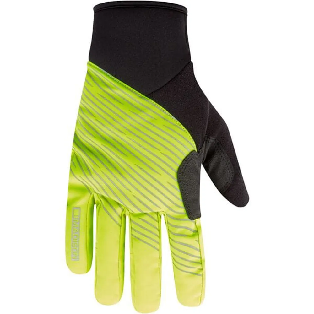 uPRISE Bikes Madison Stellar Reflect Waterproof Long Finger Gloves - Hi-Viz Yellow | Price match, 365 day return s, 18-Month Warranty, Finance Available & Free UK Delivery