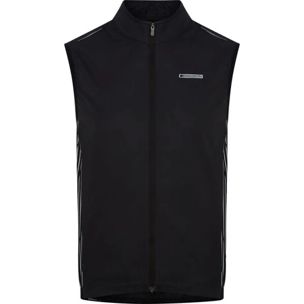 uPRISE Bikes Madison Stellar Reflective Windproof Men's Gilet - Black | Price match, 365 day return s, 18-Month Warranty, Finance Available & Free UK Delivery