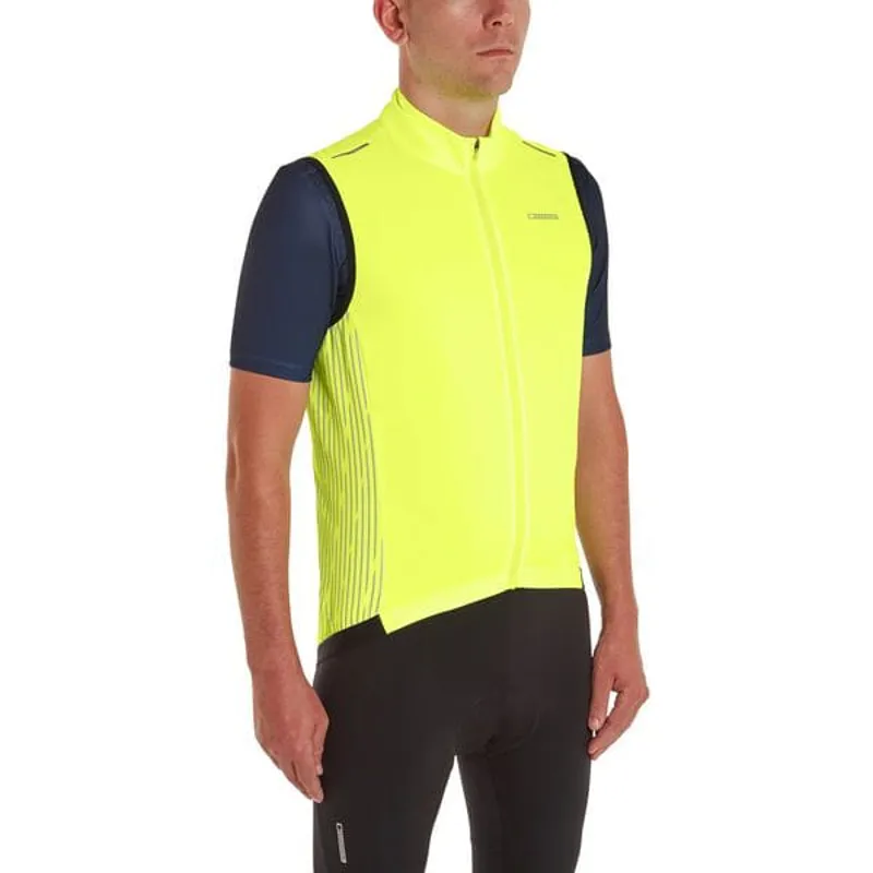 Madison Stellar Reflective Windproof Men's Gilet - Hi-Viz Yellow-2