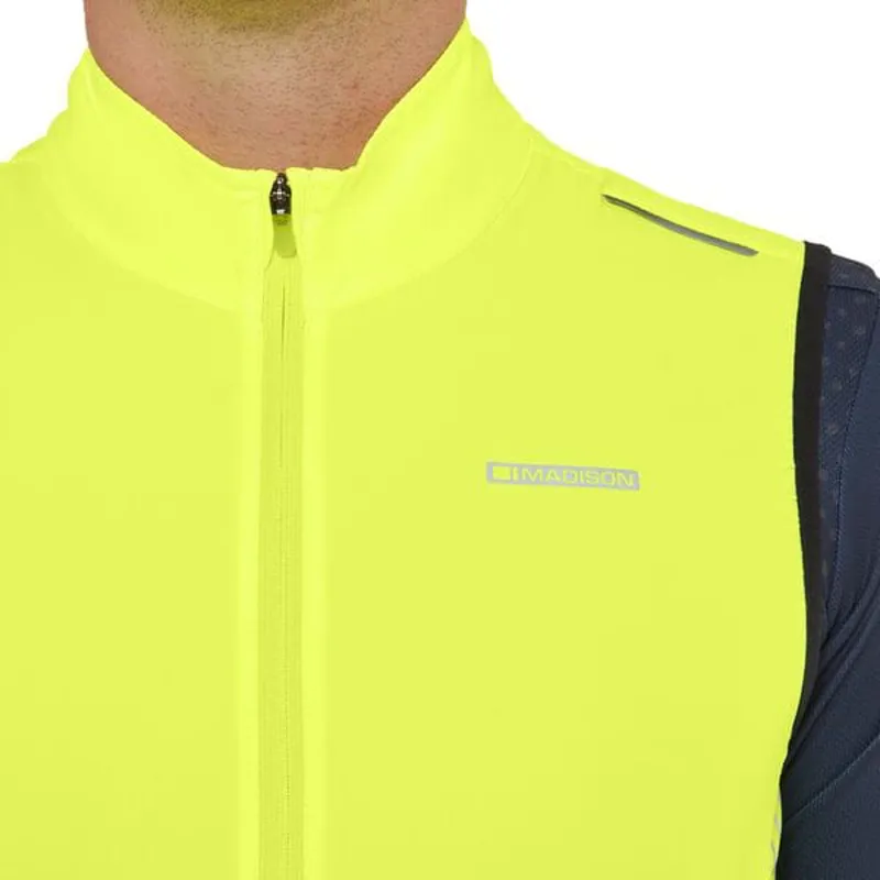 Madison Stellar Reflective Windproof Men's Gilet - Hi-Viz Yellow-6