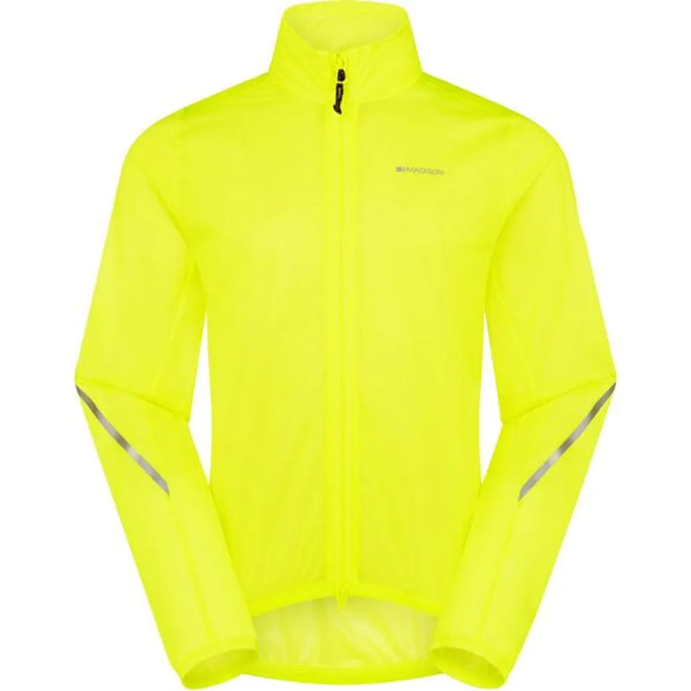 uPRISE Bikes Madison Flux 2L Ultra-Packable Waterproof Men's Jacket - Hi-Viz Yellow | Price match, 365 day return s, 18-Month Warranty, Finance Available & Free UK Delivery