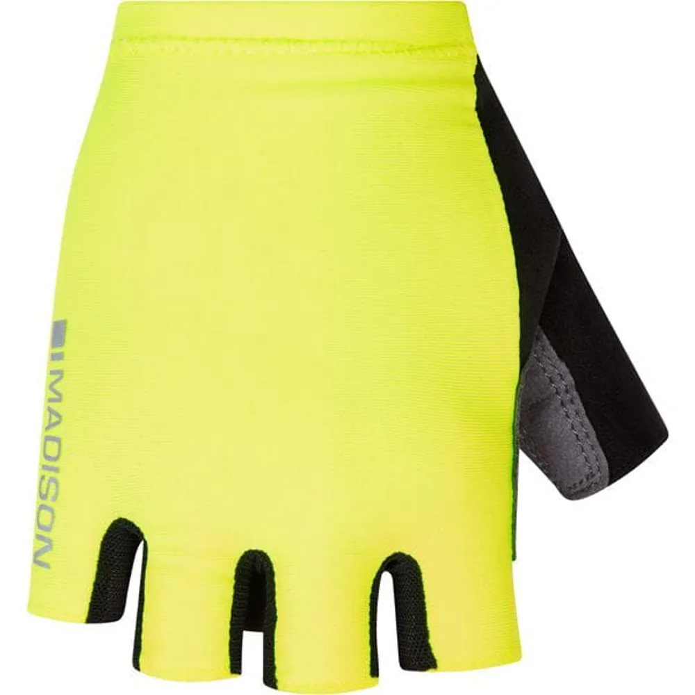 uPRISE Bikes Madison Freewheel Short Finger Gloves - Hi-Viz Yellow | Price match, 365 day return s, 18-Month Warranty, Finance Available & Free UK Delivery