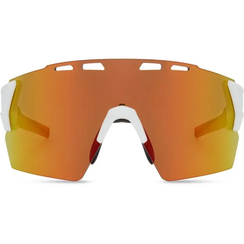 Madison Stealth II Sunglasses - 3 Pack - Gloss White - Blue Mirror/Amber/Clear Lens-3