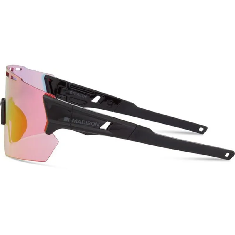 Madison Stealth II Sunglasses - Black - Rose Mirror/Amber/Clear Lens Pack-1