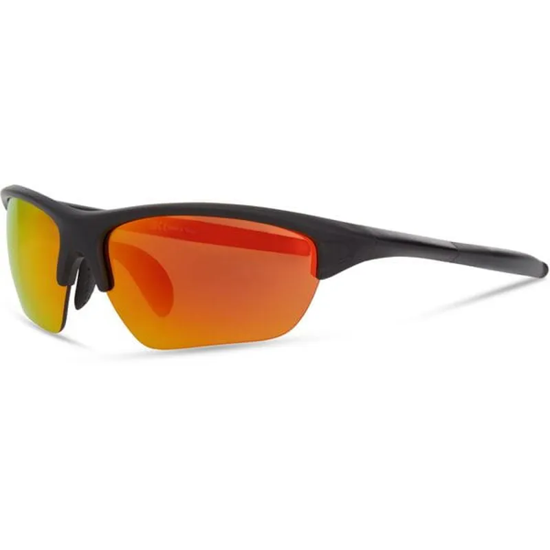 Madison Mission II Sunglasses - Matt Black/Fire Mirror Lens