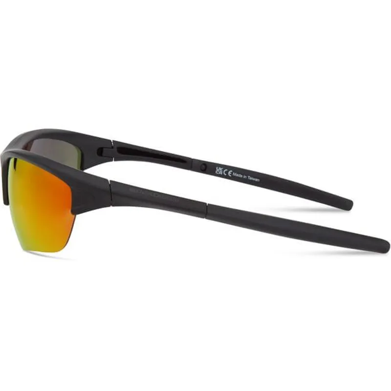 Madison Mission II Sunglasses - Matt Black/Fire Mirror Lens-1