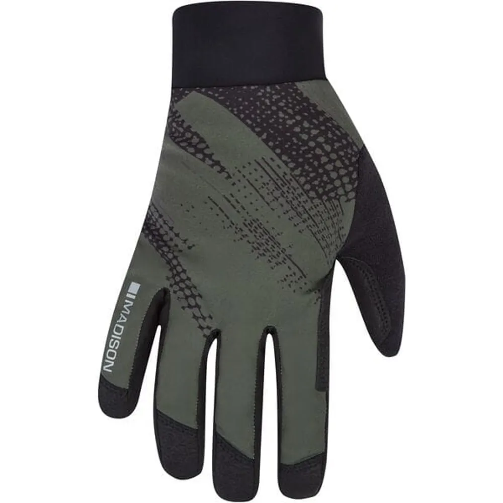 uPRISE Bikes Madison Flux Trail Waterproof Long Finger Gloves - Midnight Green | Price match, 365 day return s, 18-Month Warranty, Finance Available & Free UK Delivery