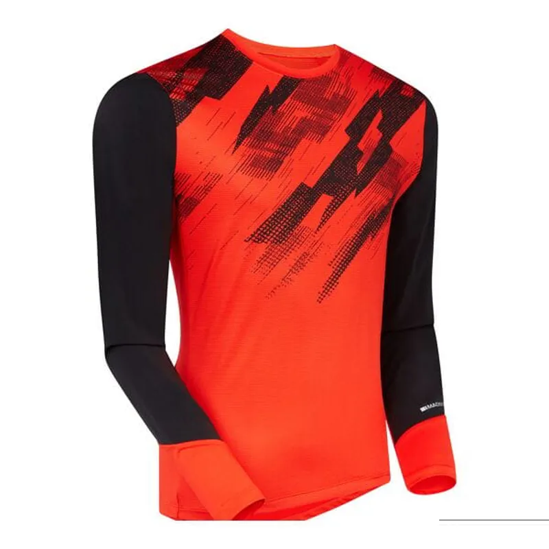 Madison Flux Trail Men's Long Sleeve Jersey - Magma Red/Black-1