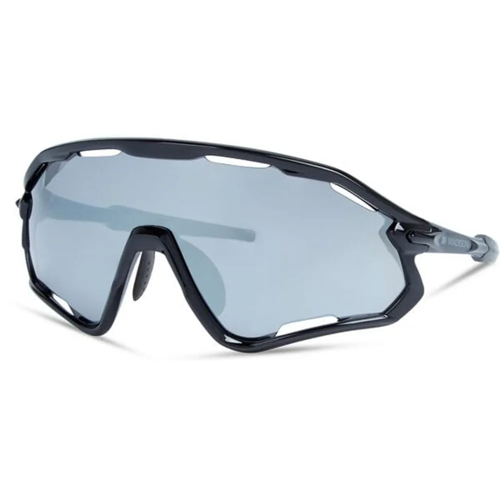 uPRISE Bikes Madison Code Breaker II Sunglasses - Gloss Black - Silver Mirror Lens | Price match, 365 day return s, 18-Month Warranty, Finance Available & Free UK Delivery