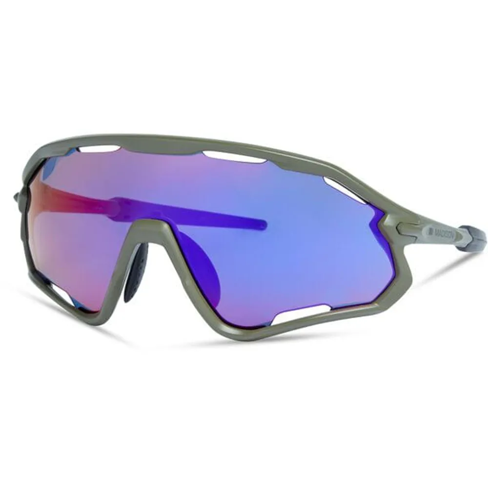 uPRISE Bikes Madison Code Breaker II Sunglasses - Midnight Green - Purple Mirror Lens | Price match, 365 day return s, 18-Month Warranty, Finance Available & Free UK Delivery