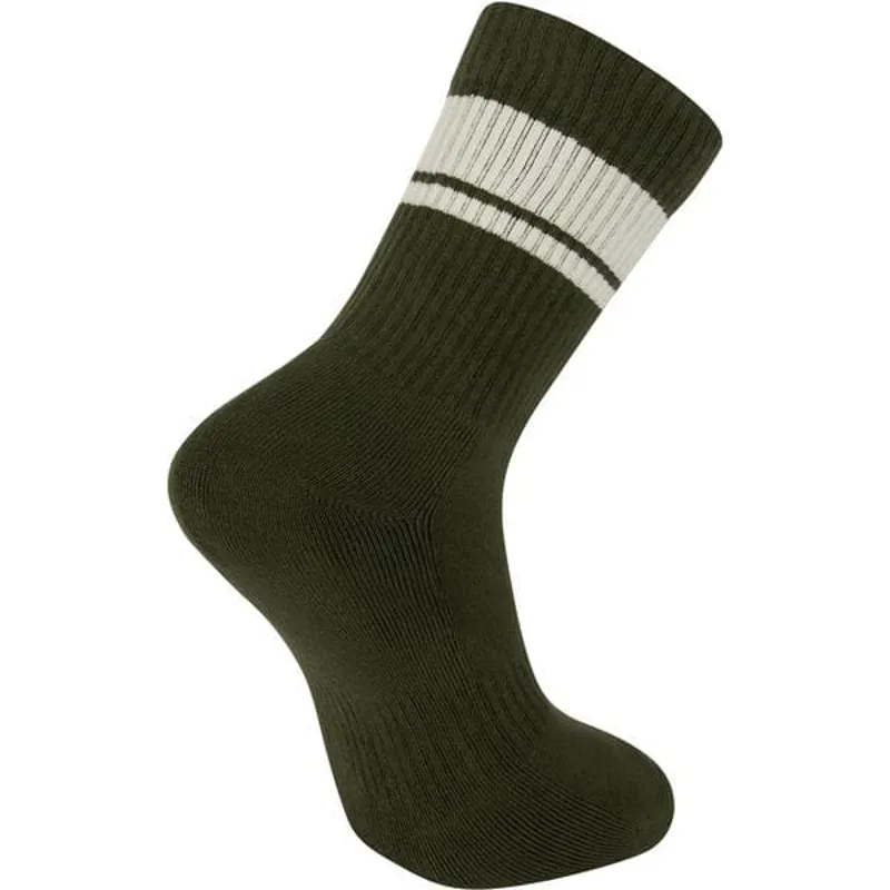 Madison Roam Crew Socks - Midnight Green-1