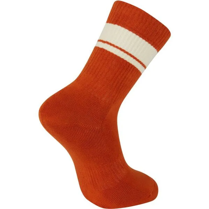 Madison Roam Crew Socks - Rust Orange-1