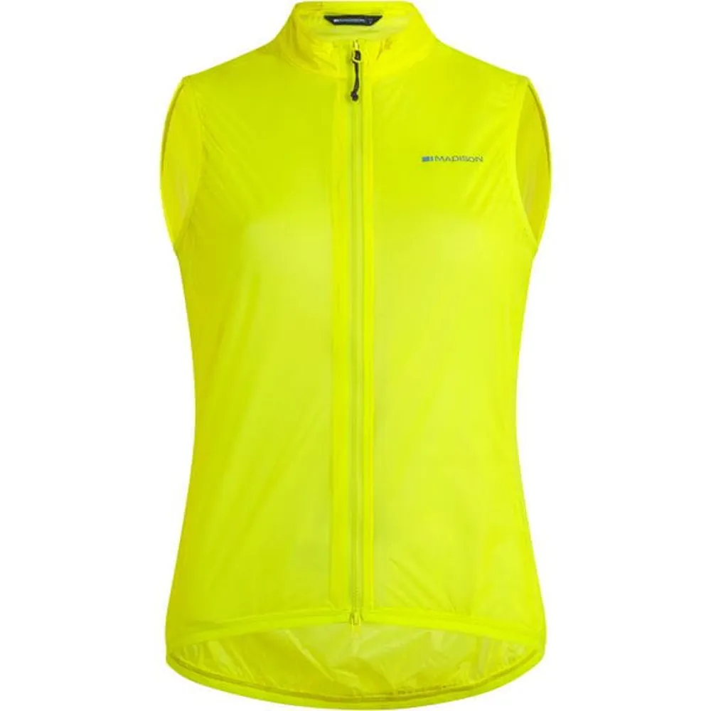 uPRISE Bikes Madison Flux Ultra Packable Waterproof Women's Gilet - Yellow | Price match, 365 day return s, 18-Month Warranty, Finance Available & Free UK Delivery