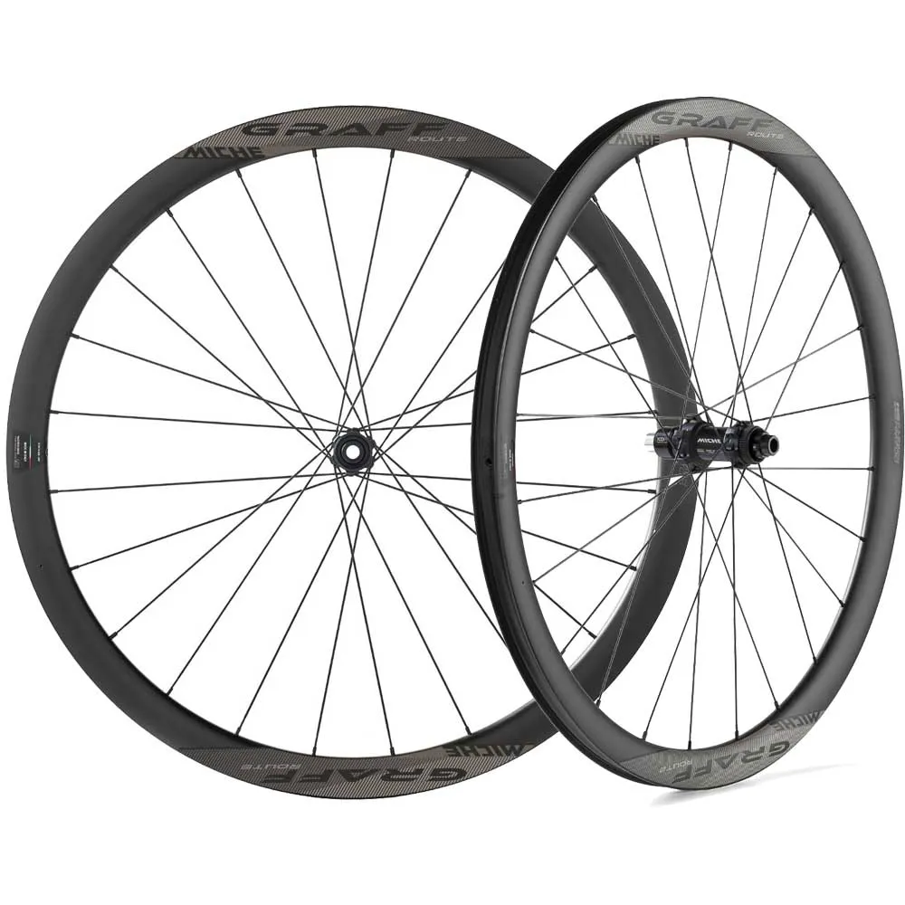 uPRISE Bikes Miche Graff Route Cyclocross/Gravel Wheelset - Black | Price match, 365 day return s, 18-Month Warranty, Finance Available & Free UK Delivery