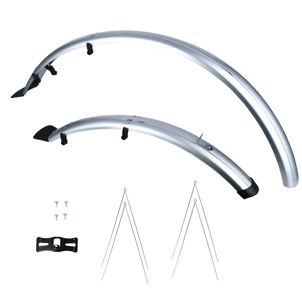uPRISE Bikes Oxford 26 MTB City Type Mudguard Set - Silver - 26 x 60mm | Price match, 365 day return s, 18-Month Warranty, Finance Available & Free UK Delivery