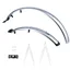 Oxford 26 MTB City Type Mudguard Set - Silver - 26 x 60mm
