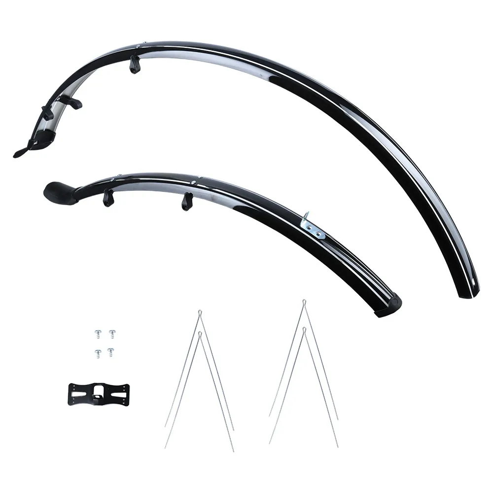uPRISE Bikes Oxford 700c Hybrid Mudguard Set - Black - 700 x 46mm | Price match, 365 day return s, 18-Month Warranty, Finance Available & Free UK Delivery