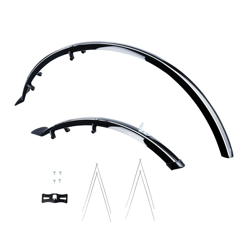 uPRISE Bikes Oxford 700c Hybrid Mudguard Set - Black - 700 x 56mm | Price match, 365 day return s, 18-Month Warranty, Finance Available & Free UK Delivery