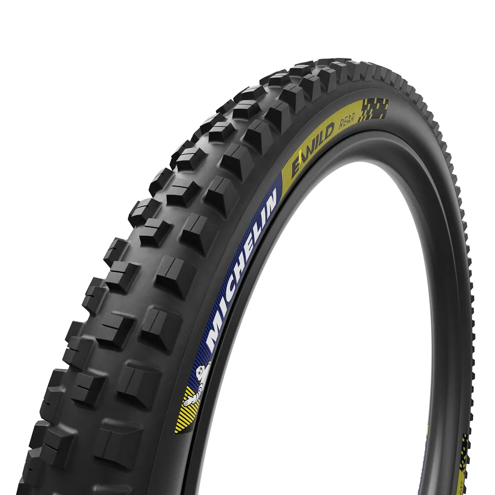uPRISE Bikes Michelin E-Wild Racing Line 27.5 X 2.60 Rear MTB Tyre - Blue/Yellow | Price match, 365 day return s, 18-Month Warranty, Finance Available & Free UK Delivery