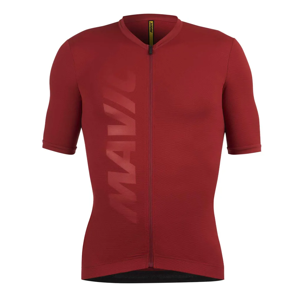 uPRISE Bikes Mavic Aksium Men's Short Sleeve Jersey - Burgundy | Price match, 365 day return s, 18-Month Warranty, Finance Available & Free UK Delivery