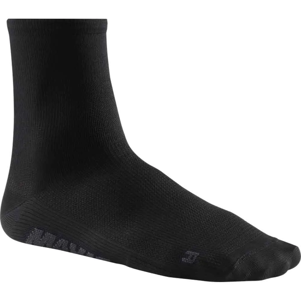 uPRISE Bikes Mavic Essential Mid Socks - Black | Price match, 365 day return s, 18-Month Warranty, Finance Available & Free UK Delivery