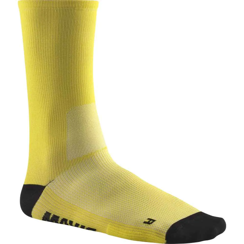 uPRISE Bikes Mavic Essential High Socks - Yellow | Price match, 365 day return s, 18-Month Warranty, Finance Available & Free UK Delivery